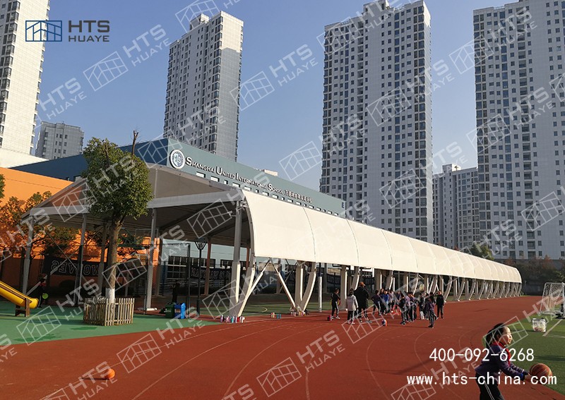 篷房式篮球馆协助学堂刷新篮球场工程