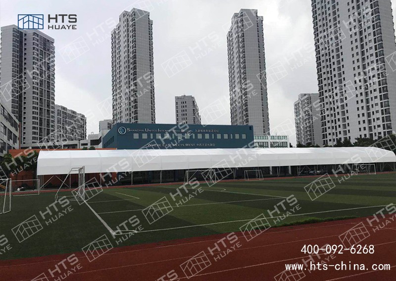 学堂盛行的篮球场雨棚，3000平方交付期为3周功夫