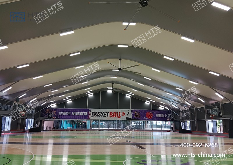 篮球场大棚不受场地限度，随时随地搭建篮球妄想