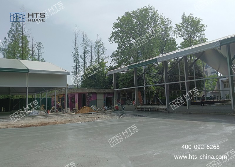 匹克球篷房优选铝合金框架，打造全尺寸全天候活动空间