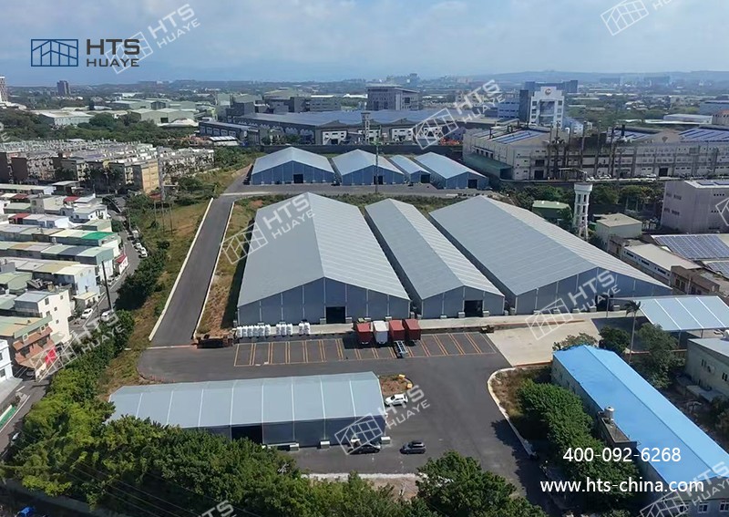 Z6尊龙凯时海特斯近 2 万㎡仓储篷房圆满搭建！9 座铝合金篷房集群彰显品质实力