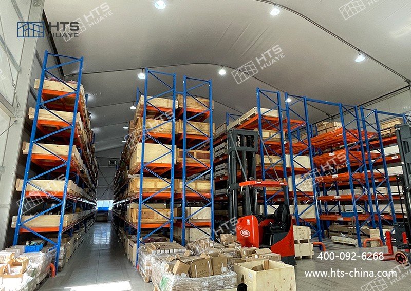 仓储篷房满足客户立体仓库要求，并且抗风11级