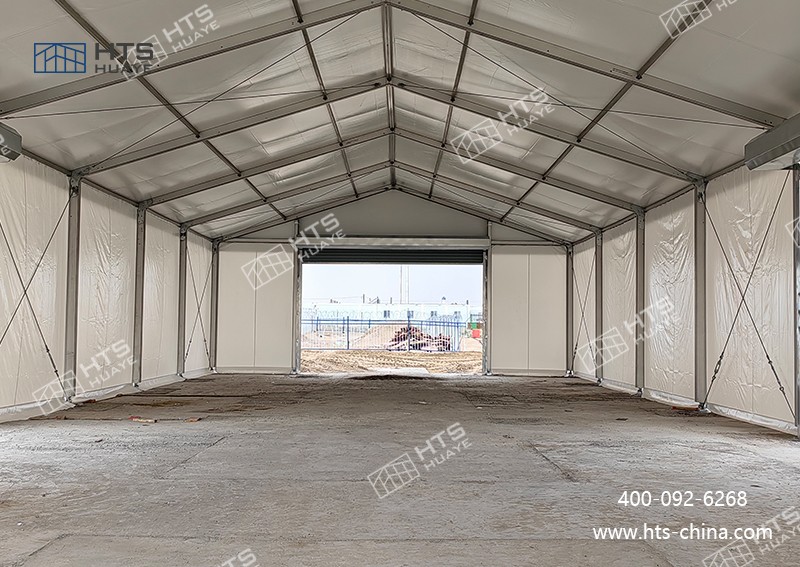Z6尊龙凯时篷房助力客户在新疆和田戈壁建设468㎡高效出产空间